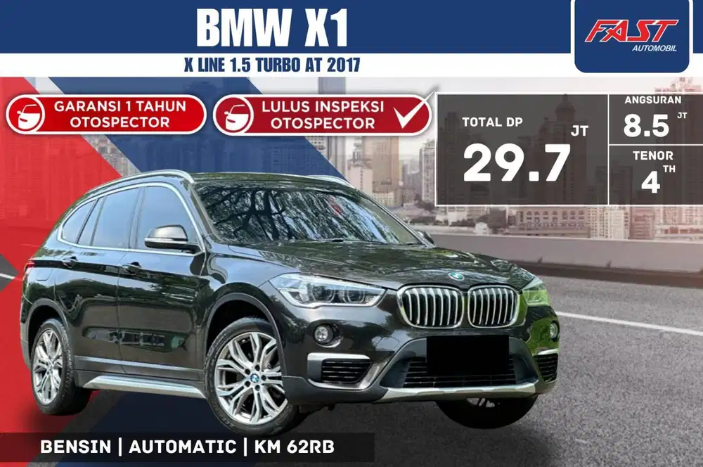BMW X1 X LINE 2017 1.5 AT TURBO PANORAMIC LOW KM.62RB PAJAK PNJG #F2ST