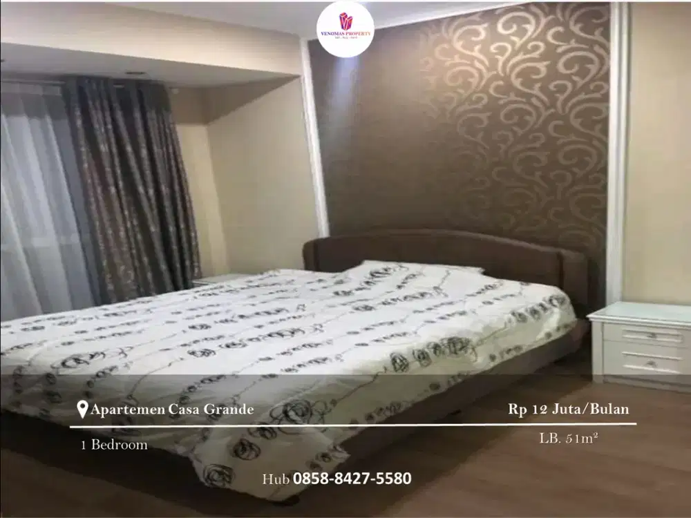 Disewakan Apartemen Casa Grande Kota Kasablanka 1BR Full Furnished