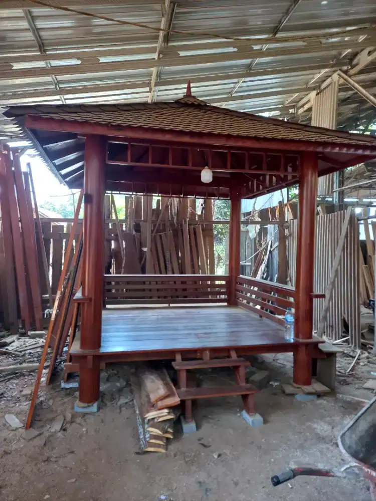 Gazebo mahony wood outdoor