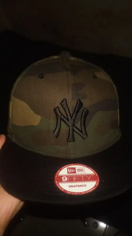 Topi Yankees Camo Crown Green 9Fifty Snapback