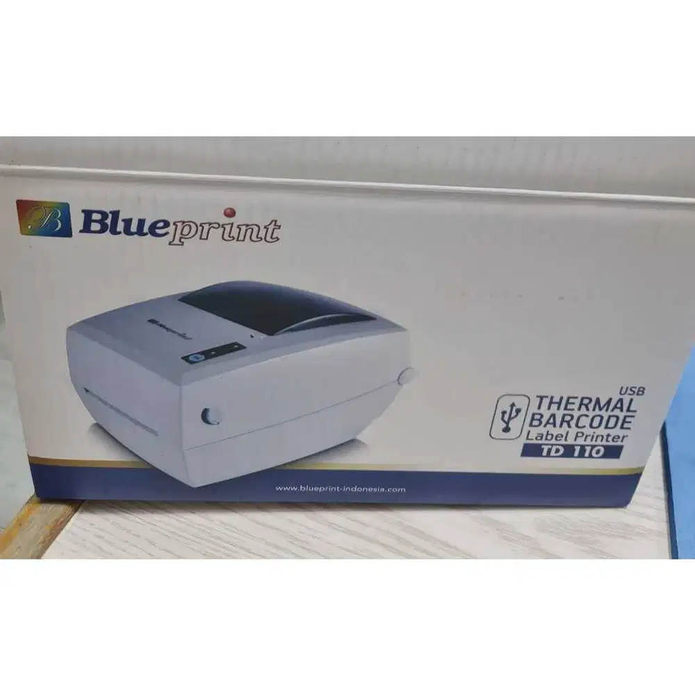 PRINTER BARCODE THERMAL BLUEPRINT TD110 USB LABEL RESI UKURAN A6 110mm