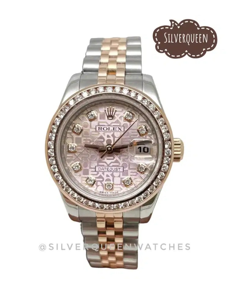 Rolex ladies Rosegold 179171 diamonds