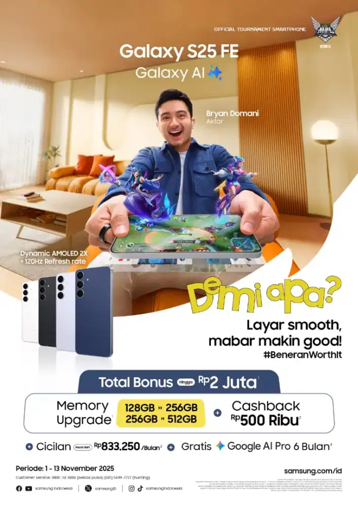 SAMSUNG GALAXY S25 FE (8/256) Promo Free Upgrade memori dan Fit 3
