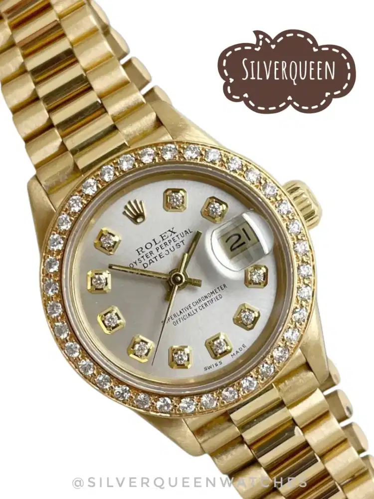 Rolex ladies all Gold 18K diamonds