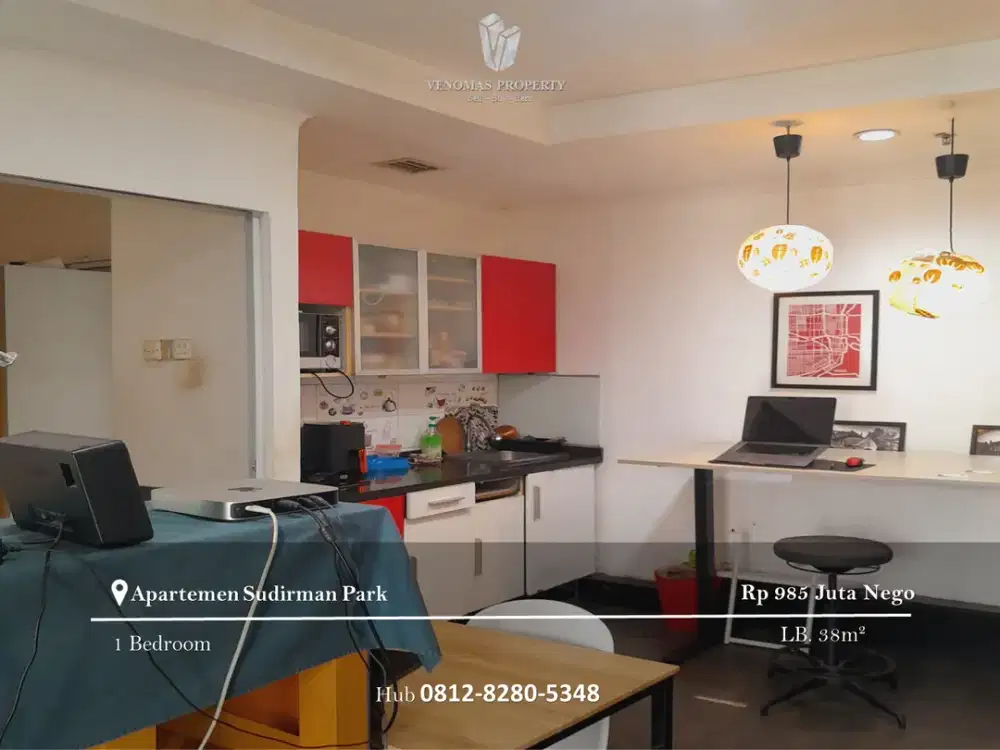 Dijual Apartement Sudirman Park 1BR Full Furnished Poisisi Hook
