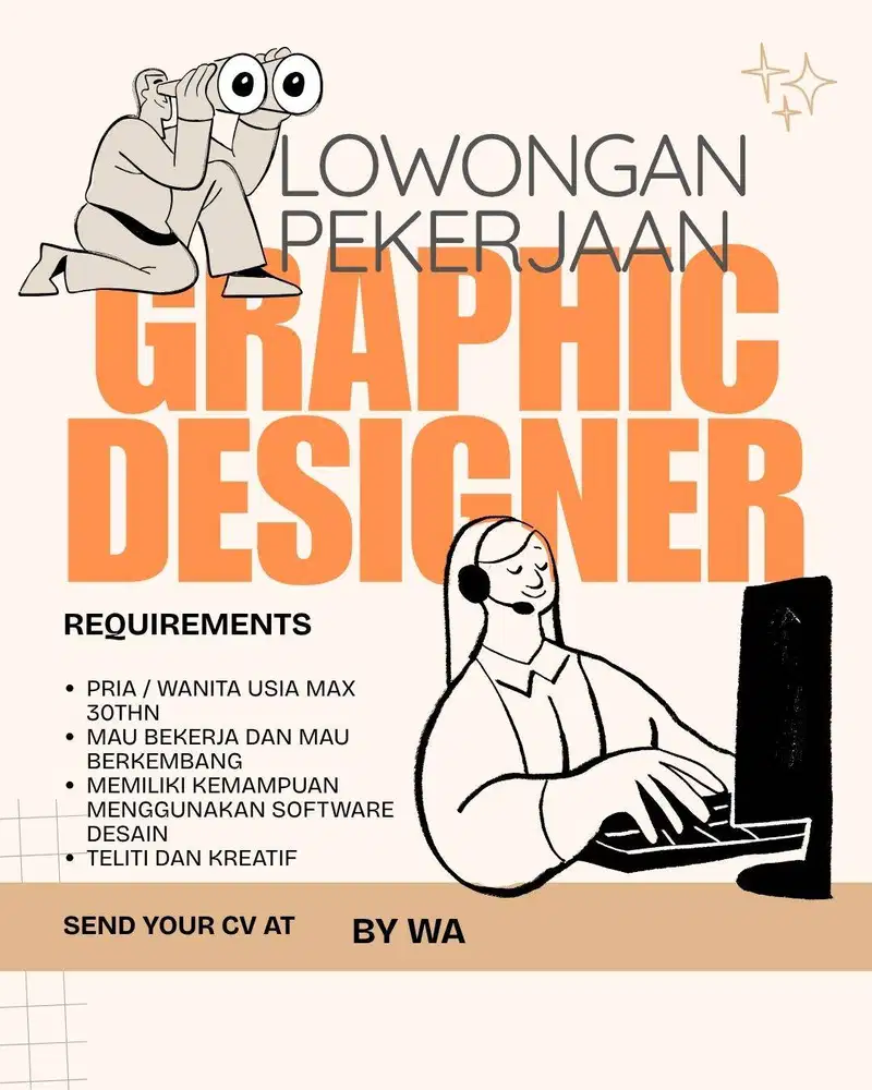 LOKER Graphic Desainer / Admin Multimedia