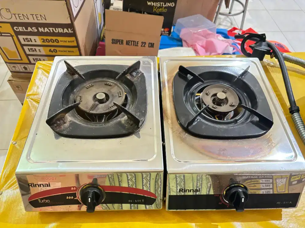 Jual borongan 2 tipe kompor rinnai 1 tungku