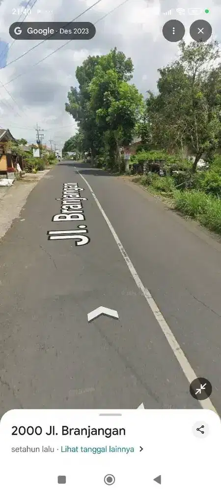 Tanah 2-5 Ha Bintoro Patrang Jalan Utama