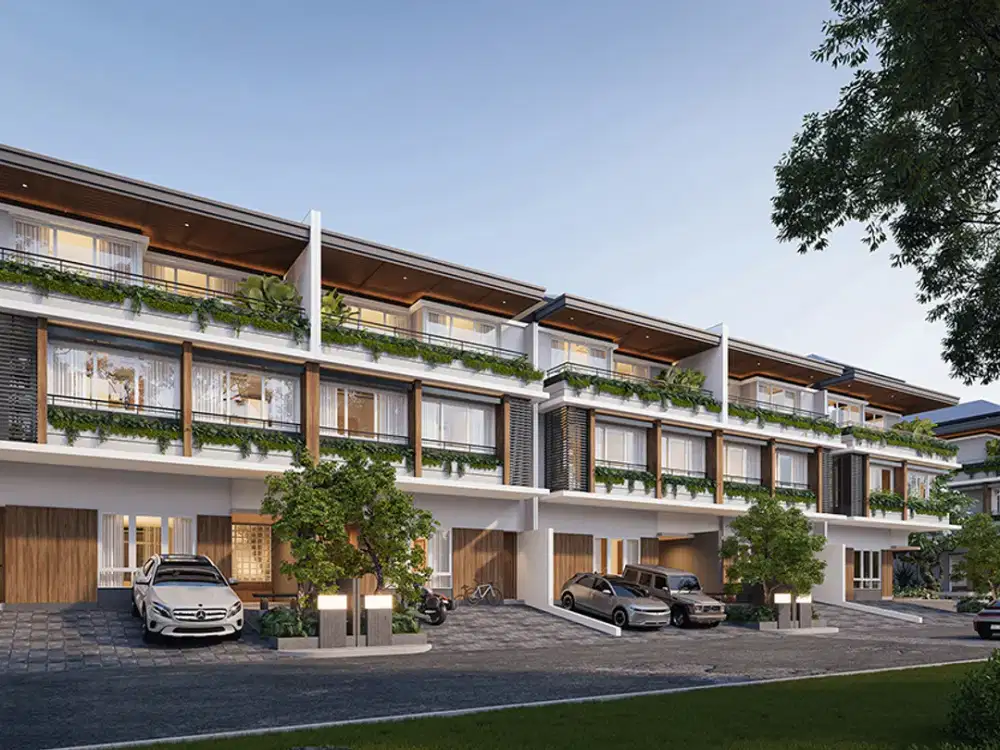 RUMAH MEWAH DEKAT PIK 3 LANTAI HADAP TAMAN BEBAS BANJIR