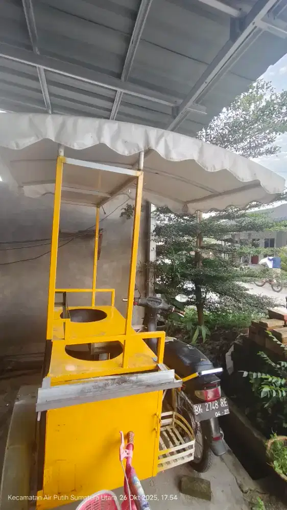 Becak gerobak jualan