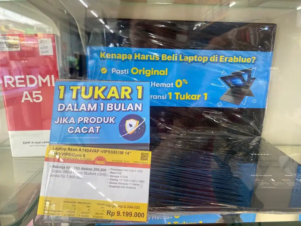 Di Home Credit Bisa kredit Laptop Asus core 5 promo bunga 0%