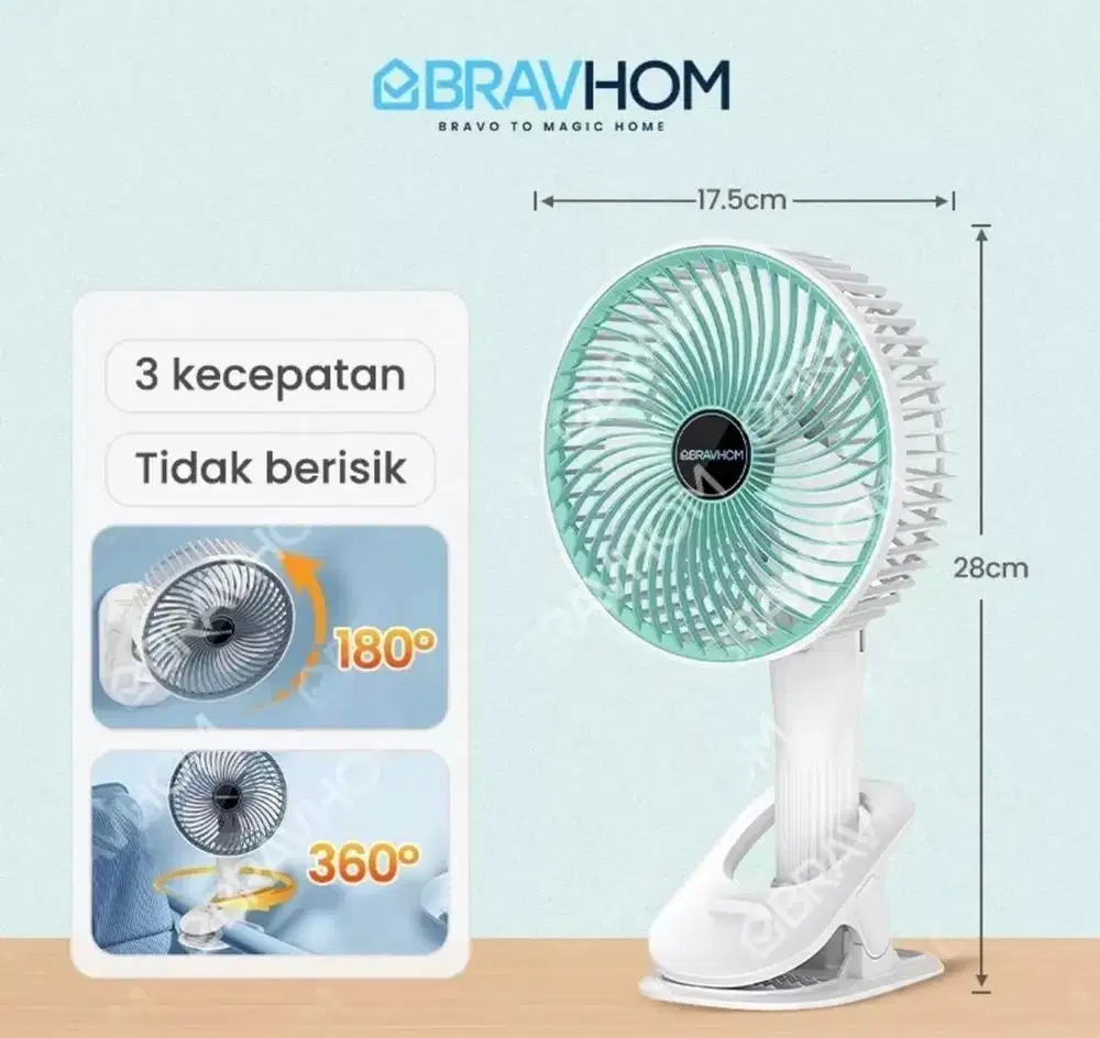 Kipas Angin Portable merk BravHom
