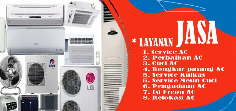Service AC, Bongkar pasang AC , Service Mesin Cuci & Kulkas
