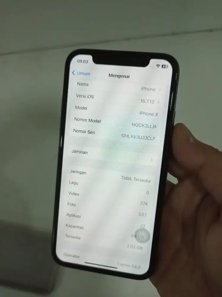IPhone x 64gb wifi only