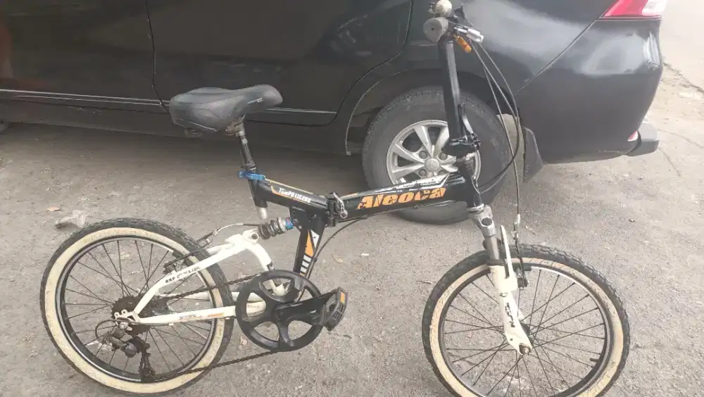 Sepeda lipat aleoca uk20 rem pakem ban tebal semua shock mantul