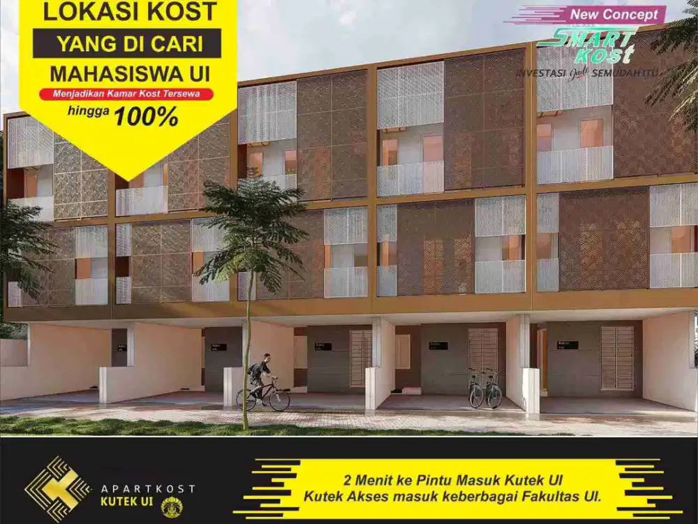 Jual Bangunan Kos 10 Kamar Full Furnish Dekat Kutek UI Depok