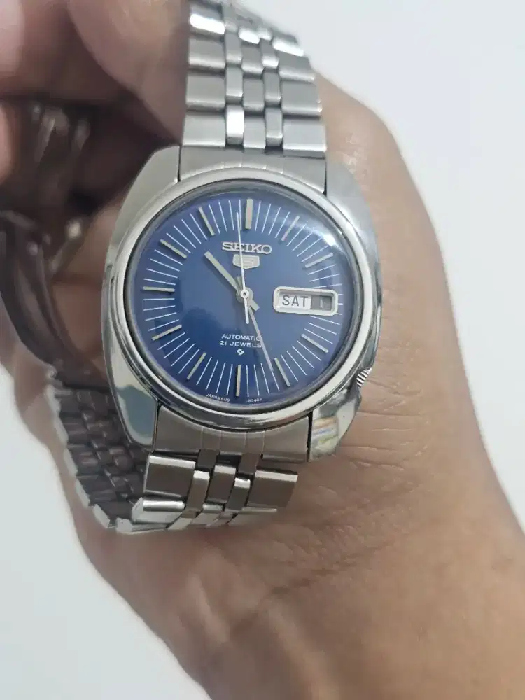 Vintage Seiko 5 Autometic Blue Dial