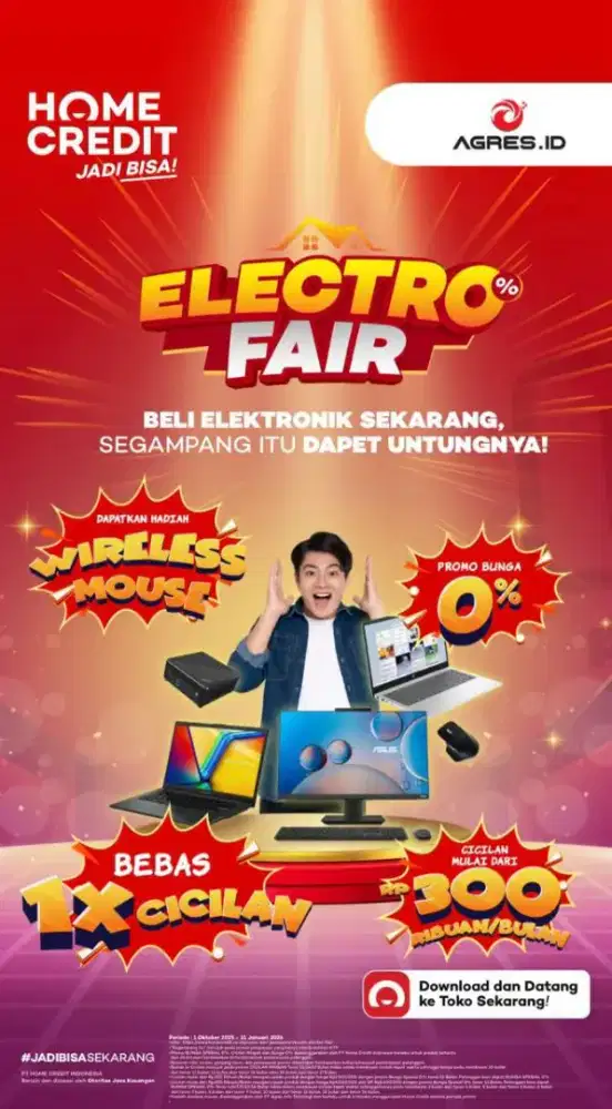 Cuma bulan ini home credit punya penawaran spesial untuk laptop