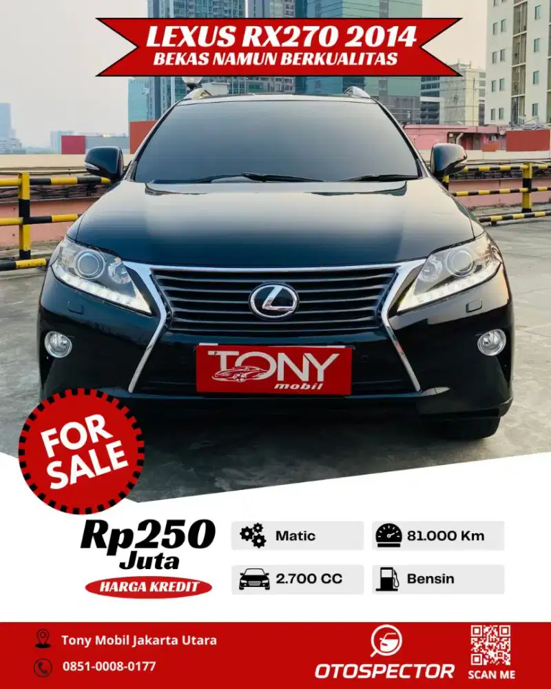 Sunroof Lexus RX 270 2.7 AT 2014 Hitam