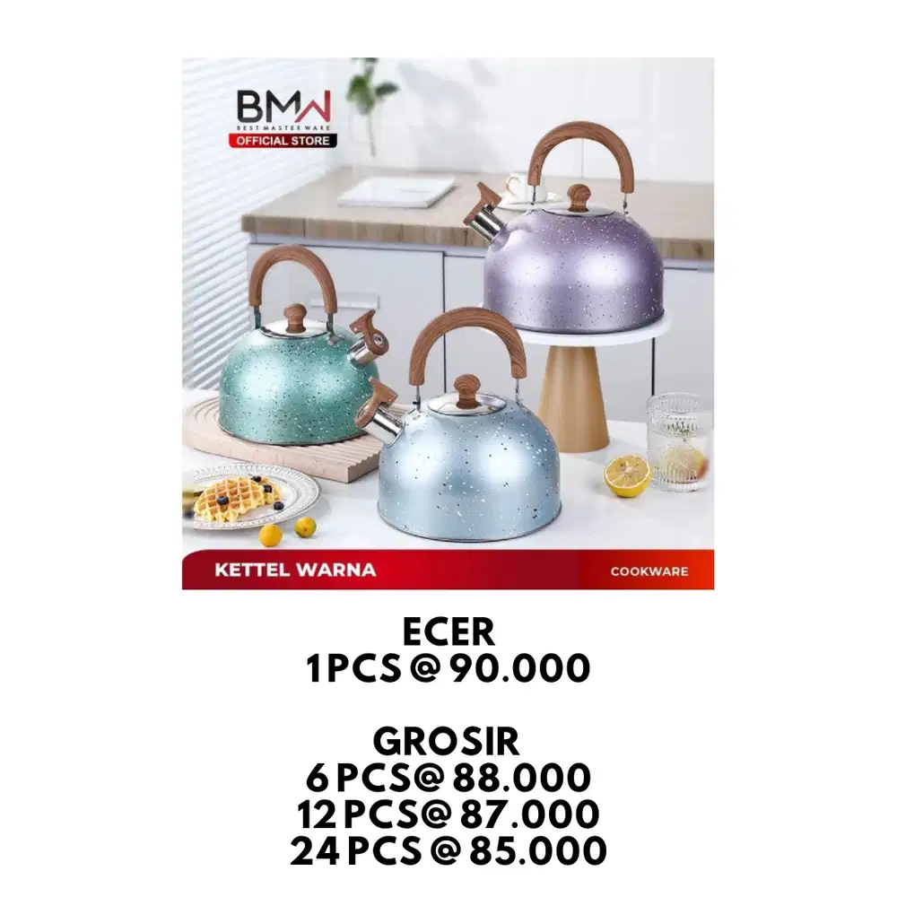 Teko 3 Liter 4 Liter Kettle Stainless Steel Ceret Air Panas Ketel Air
