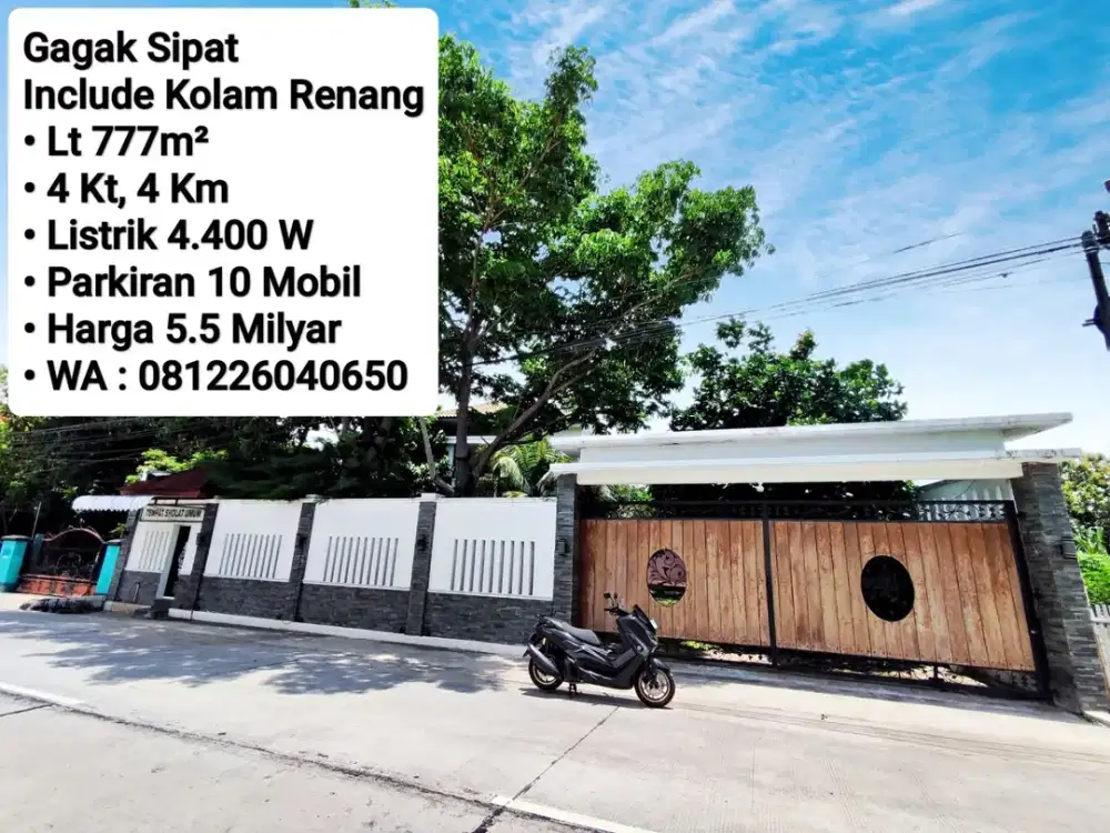 Jual Rumah Include Kolam Renang Area Colomadu Gagak Sipat, dekat Bandara