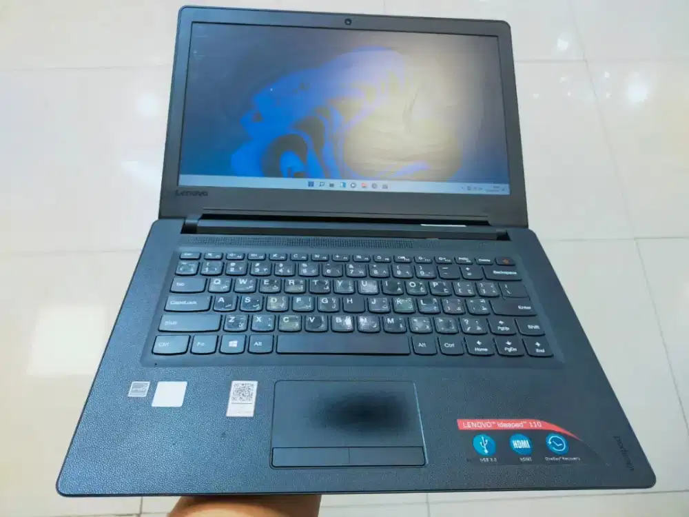 Dijual Lenovo ideapad 110 ram 4GB SSD 128GB Win 11 siap pakai 24jam
