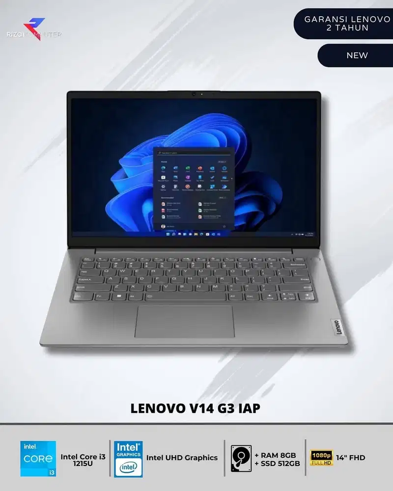 Lenovo V14 G3 IAP,Intel Core i3-1215U Ram 8GB, SSD 512GB  NEW