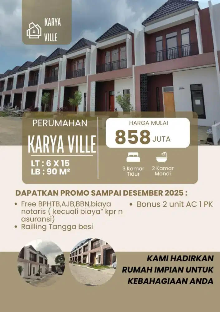 RUMAH 2 LANTAI READY STOK PROMO AKHIR TAHUN
