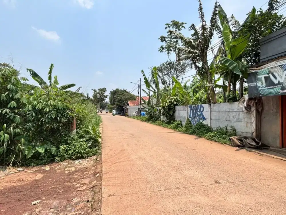 Tanah Cisauk SHM Pinggir Jalan - Akses Jalan Besar - Cocok Workshop/Investasi