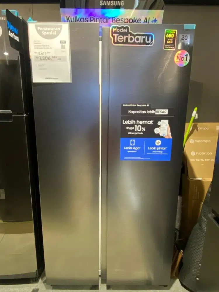 Kulkas Samsung Reff sxs 680lt bisa cicilan syarat ktp dibantu smpe acc