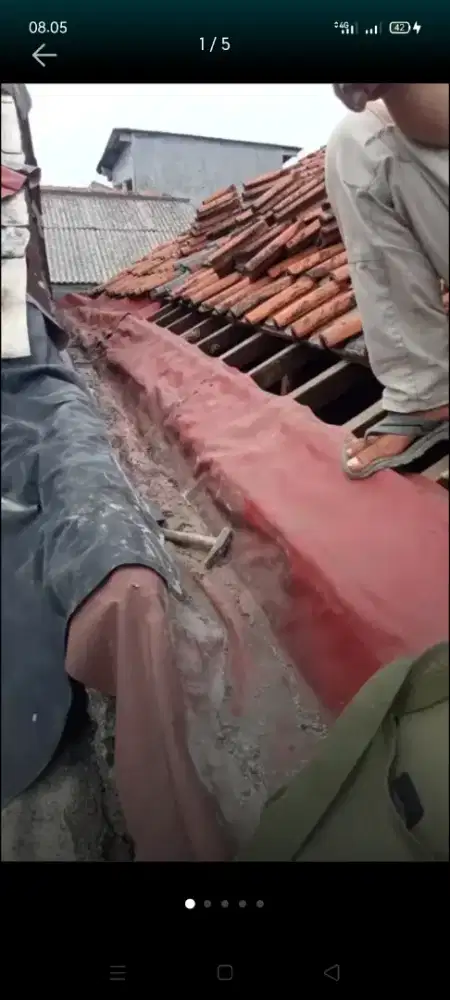 Atap bocor kanopi atap bajarigan terpasang dll