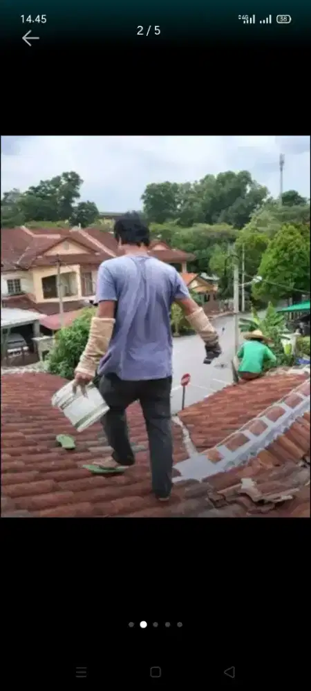 Atap bocor kanopi atap baja ringan terpasang dll