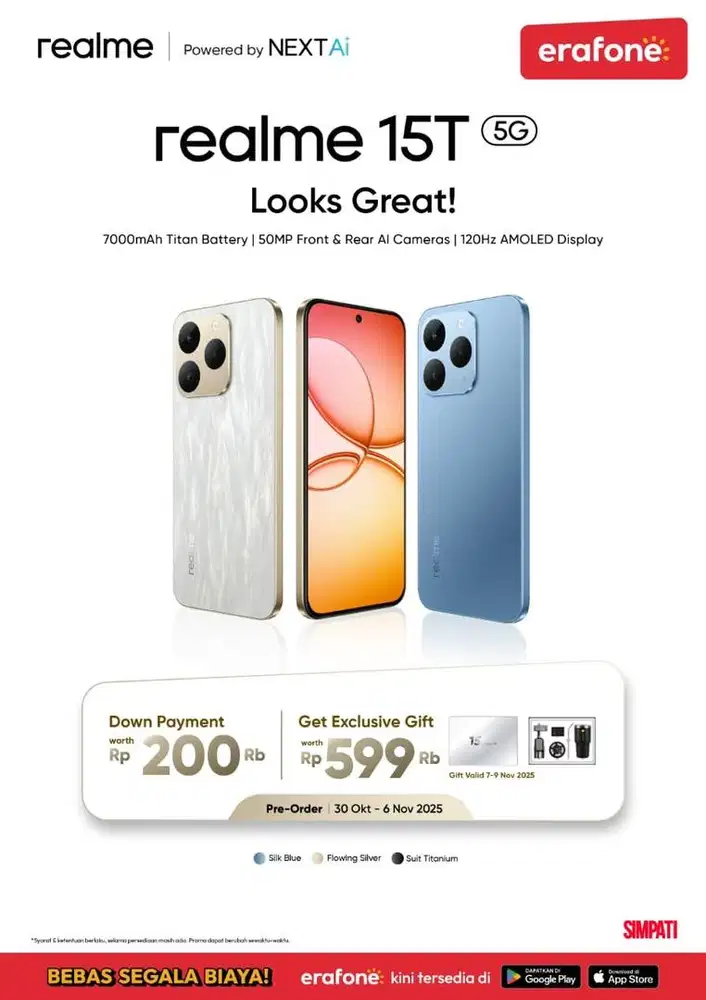 realme 15T 5G kredit cicilan 0% dg home credit