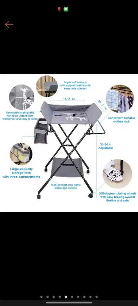 Tempat ganti popok dll