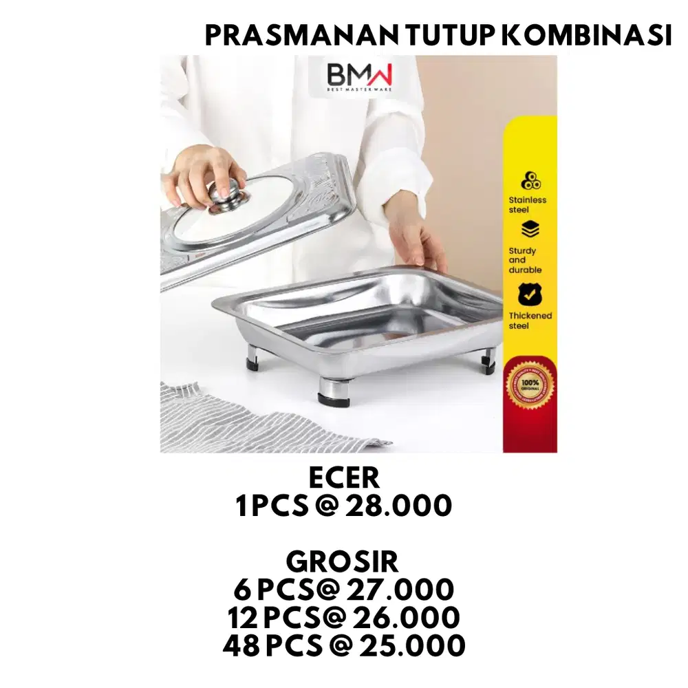 Tempat Prasmanan wadah lauk sayur Fast Food Tutup kombinasi