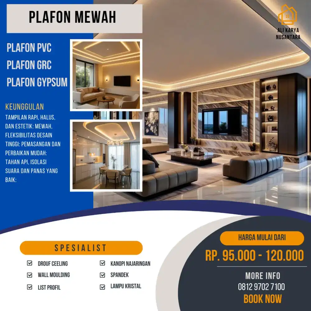 Jasa Pasang Plafon Gypsum Jakarta Utara
