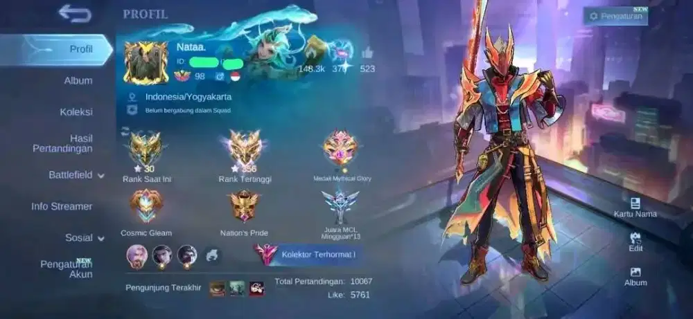 AKUN MOBILE LEGENDS KOLEKTOR TERHOMAT 1