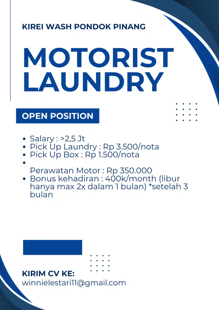 MOTORIST LAUNDRY JAKARTA SELATAN