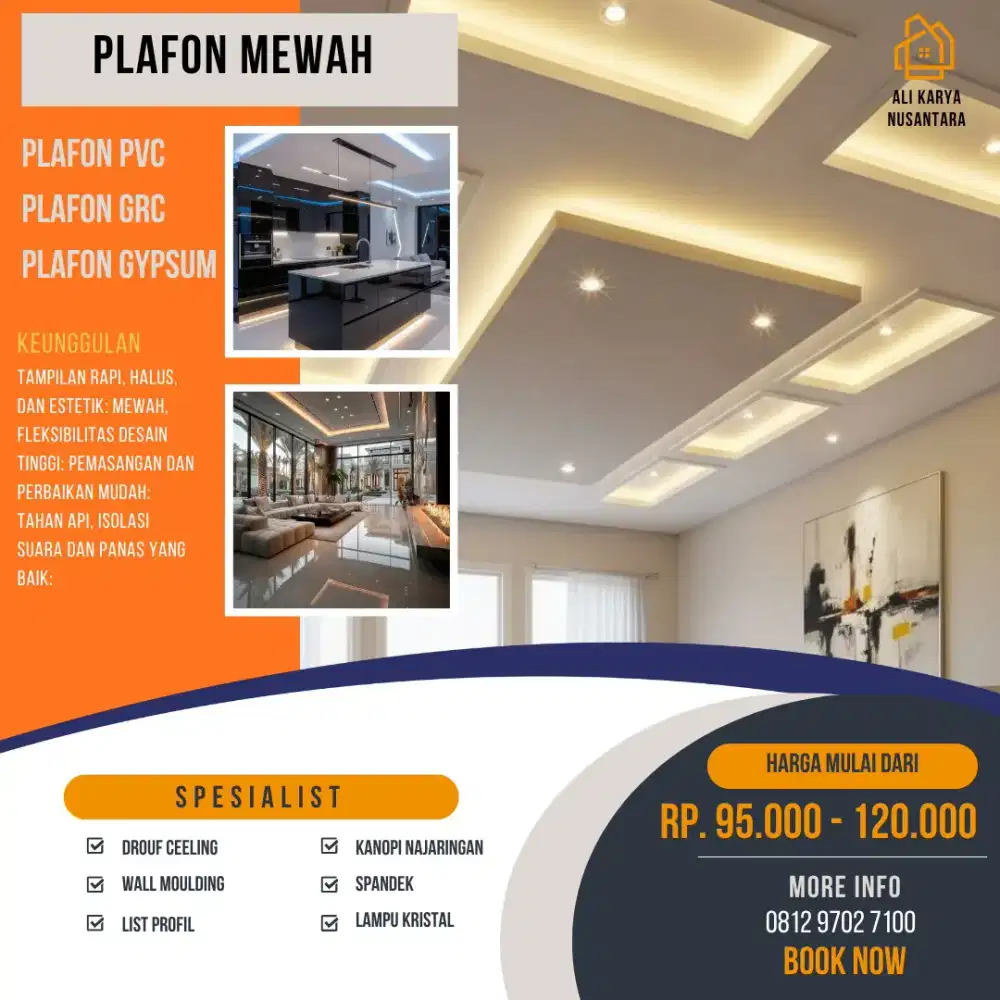 Jasa Pasang Plafon Gypsum Jakarta Timur