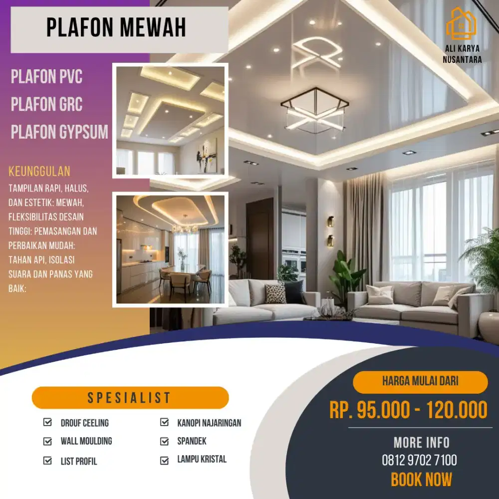 Jasa Pasang Plafon Gypsum Jakarta Pusat
