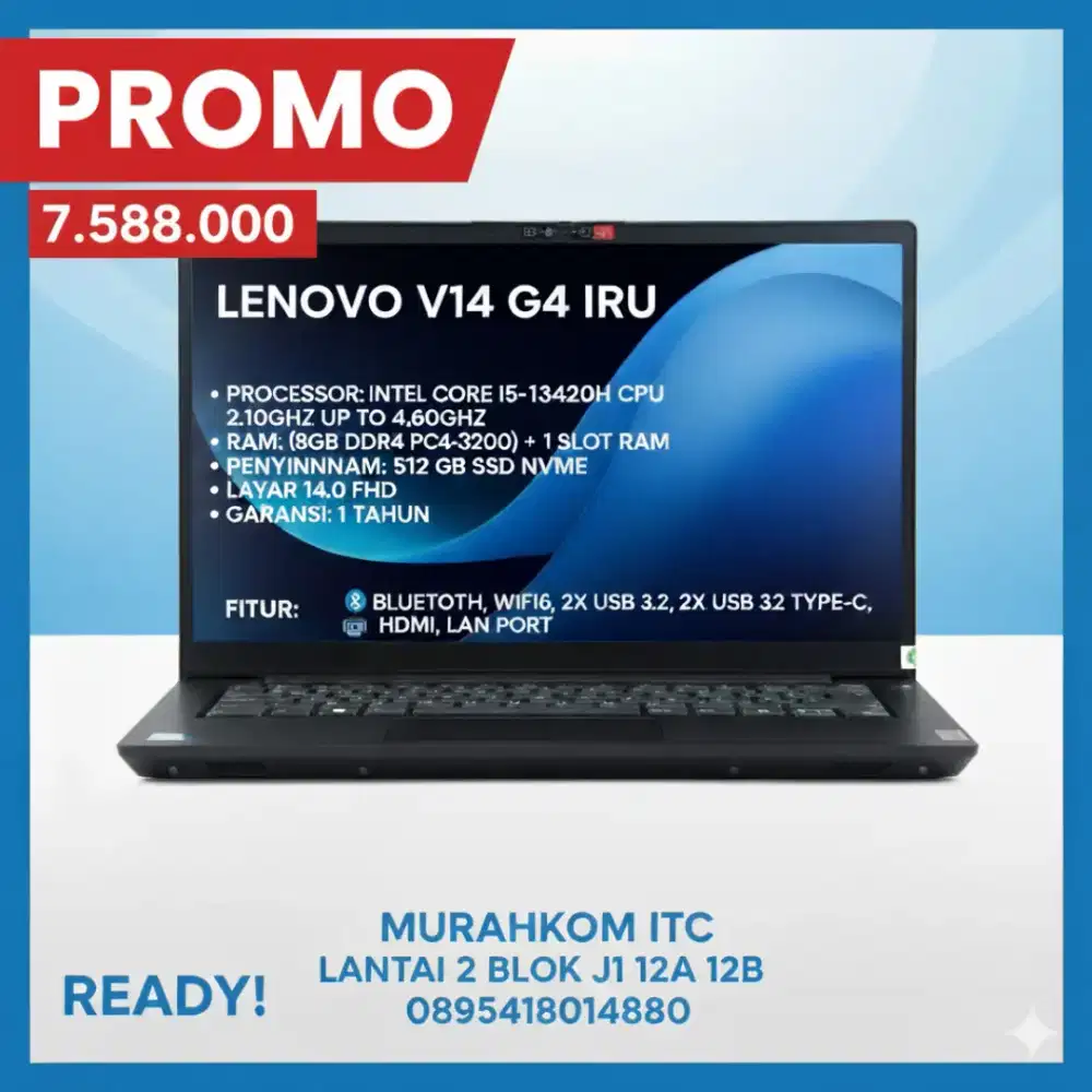 Lenovo V14 G4 IRU with Intel i5 13420H and 8GB RAM and 14inch FHD