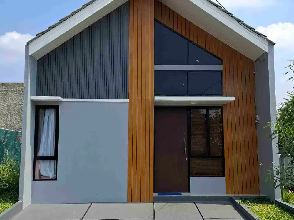 rumah Skandinavian 3 kamar tidur fasilitas lengkap