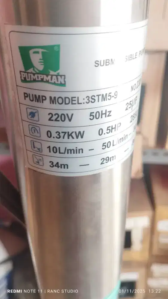 PumpMan Pompa Submersibel Pumps 0.5HP 3