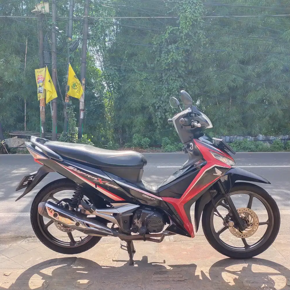Supra X Double dist 2017 (Mesin Cakep Gress Bagus merah hitam)