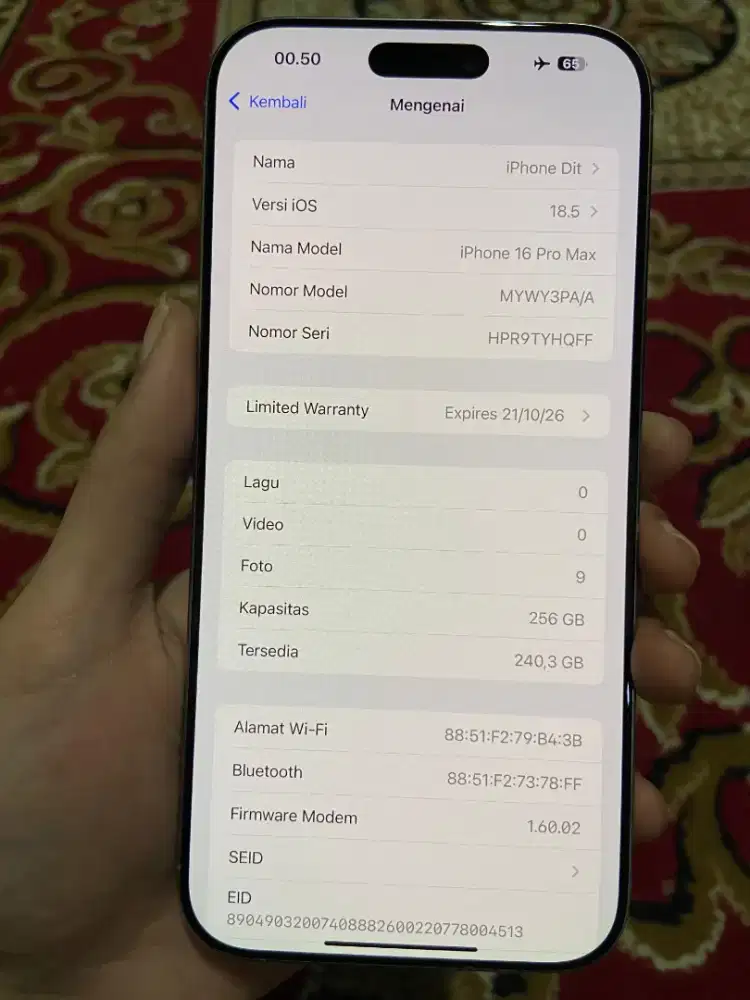 Iphone 16 Pro Max 256GB Ibox BNOB Cc 0