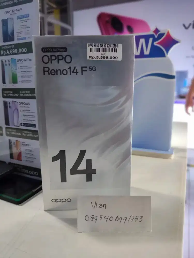 Oppo Reno 14f ram 8+8/256 Atlantis dahsyat