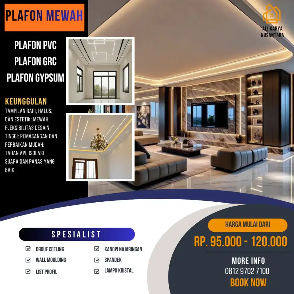 Jasa Pasang Plafon Gypsum Pondok Gede