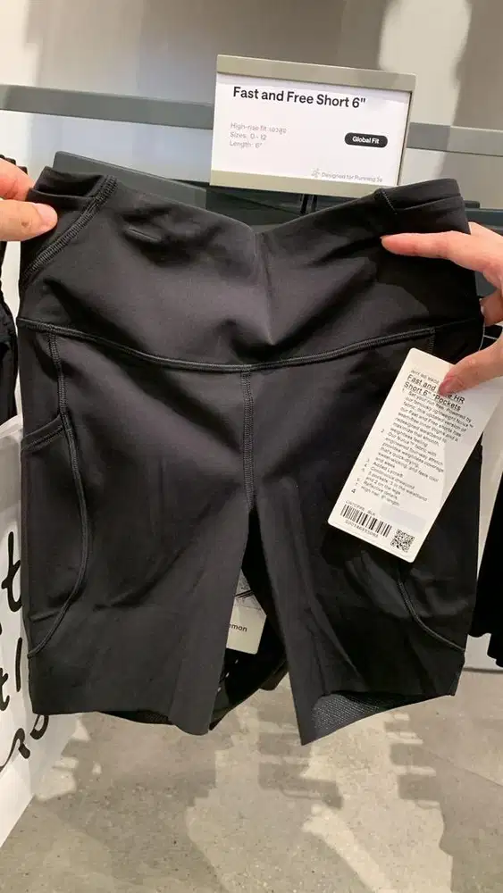 Jual cepat lululemon fast n free high-rise short 6
