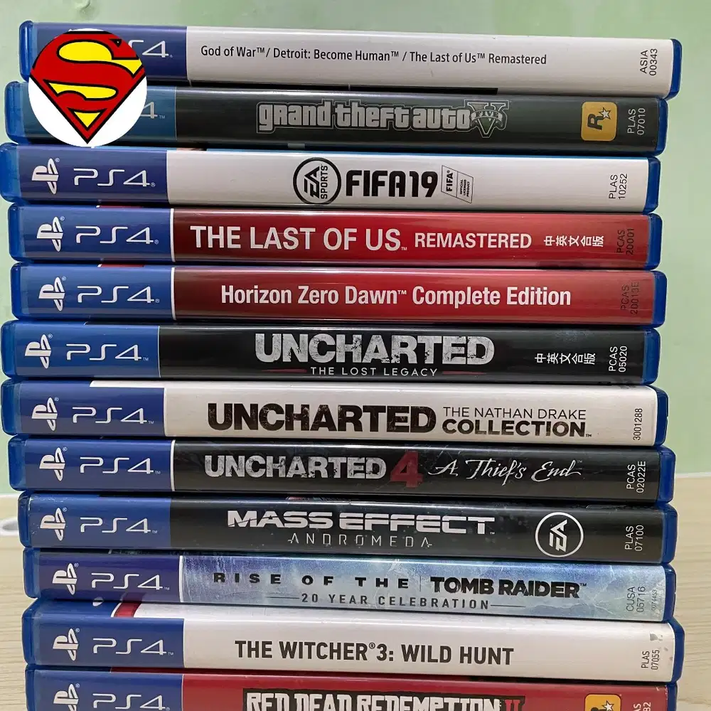 Jual semua kaset ps 4 reg 3 sesuai foto