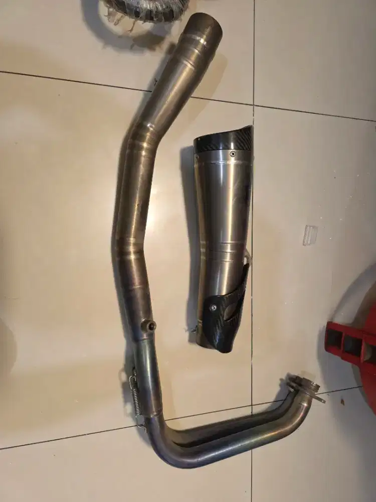 Knalpot new ninja 250 fi r9 titanium